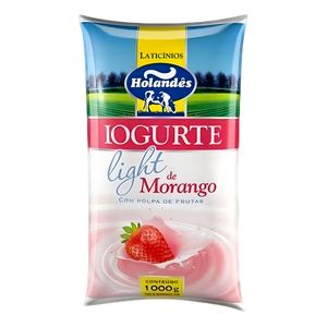 Iogurte Morango Light Holandês Pacote 1000g