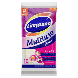 Luva Fina Multiuso Limppano P 10 Unidades