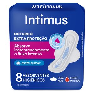 Absorvente com Abas Suave Intimus Noturno Pacote 8 Unidades