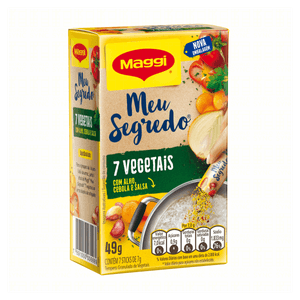 Tempero Granulado 7 Vegetais Maggi Meu Segredo Caixa 49g 7 Unidades