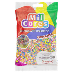 Confeito Granulado Colorido Mil Cores Pacote 150g