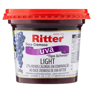 Doce Cremoso Schmier Uva Light Ritter Pote 380g