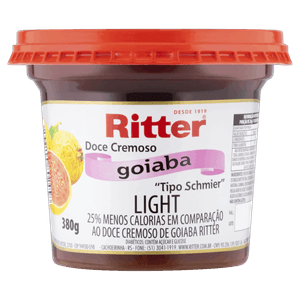 Doce Cremoso Schmier Goiaba Light Ritter Pote 380g