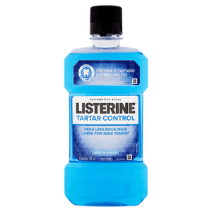 Enxaguante Bucal Antisséptico Menta Suave Listerine Tartar Control Frasco 500ml