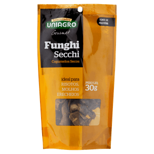 Cogumelo Funghi Secchi Seco Uniagro Gourmet Pacote 30g