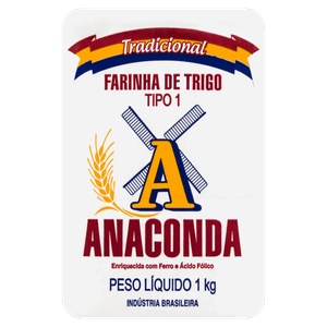 Farinha de Trigo Tipo 1 Anaconda Pacote 1kg