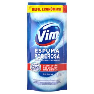 Desinfetante Uso Geral Original Vim Espuma Poderosa Sachê 450ml Refil Econômico