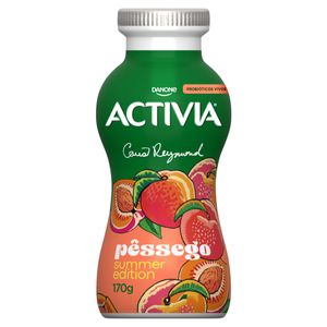 Leite Fermentado Parcialmente Desnatado Pêssego Activia Frasco 170g Summer Edition