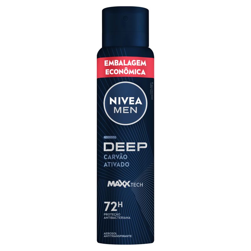 Antitranspirante-Aerossol-Carvao-Ativado-Nivea-Men-Deep-200ml-Spray-Embalagem-Economica