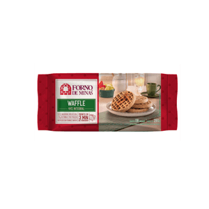 Waffle Congelado Integral Light Forno de Minas Pacote 280g 8 Unidades