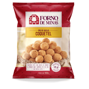 Pão de Queijo Congelado Coquetel Forno de Minas Pacote 400g