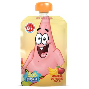 Iogurte Parcialmente Desnatado Vitamina de Frutas Bob Esponja Elegê Squeeze 100g