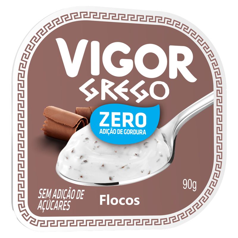 Iogurte-Desnatado-Grego-Flocos-Vigor-Pote-90g