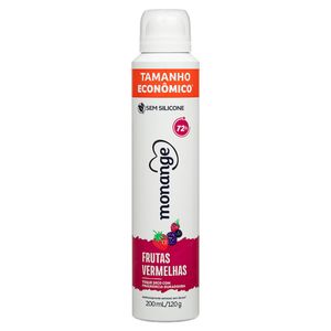 Antitranspirante Aerossol Frutas Vermelhas Monange 200ml Spray Tamanho Econômico