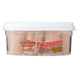 Paçoquinha com Açúcar Mascavo DaColônia Pote 210g