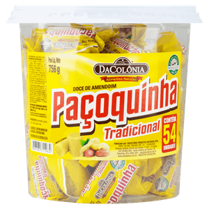 Pack Paçoquinha Tradicional DaColônia Pote 756g