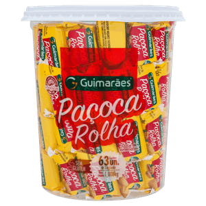 Pack Paçoca Rolha Guimarães Pote 1,008kg 63 Unidades