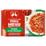 Penne-ao-Molho-Sugo-e-Manjericao-com-Queijo-Parmesao-Ralado-Perdigao-Meu-Menu-Pacote-300g
