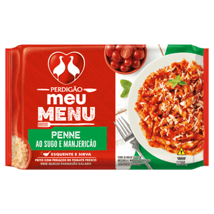 Penne ao Molho Sugo e Manjericão com Queijo Parmesão Ralado Perdigão Meu Menu Pacote 300g