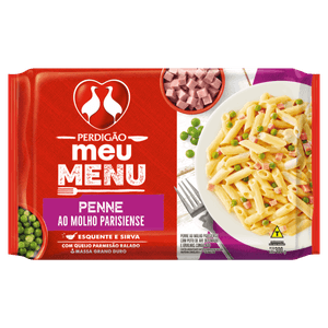 Penne ao Molho Parisiense com Queijo Parmesão Ralado Perdigão Pacote 300g