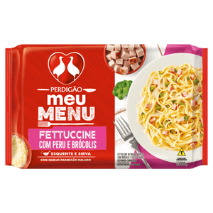 Fettuccine com Peru e Brócolis Perdigão Meu Menu Pacote 300g