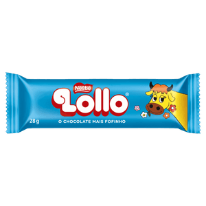 Bombom Chocolate Recheio Leite Maltado Lollo Pacote 28g