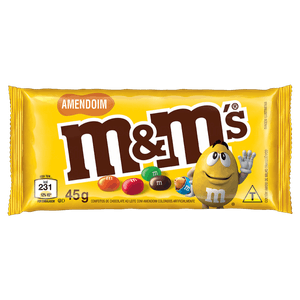 Confeito de Chocolate ao Leite com Amendoim M&M´s Pacote 45g