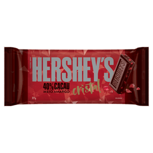 Chocolate Meio Amargo 40% Cacau Cristal Hershey's Pacote 77g