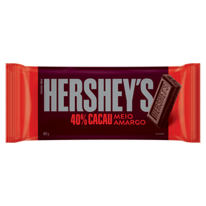 Chocolate Meio Amargo 40% Cacau Hershey's Pacote 82g