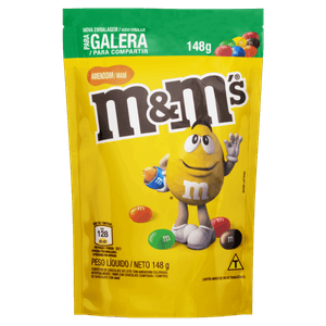 Confeito de Chocolate ao Leite com Amendoim M&M´s Sachê 148g