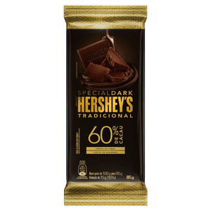 Chocolate Amargo 60% Cacau Hershey´s Special Dark Pacote 85g