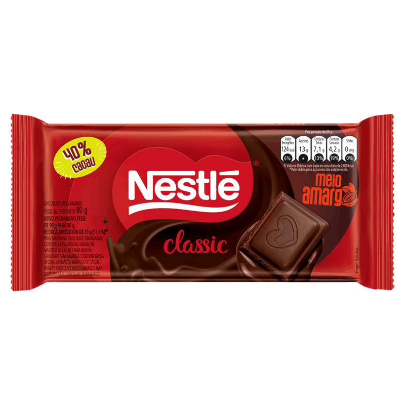 Chocolate-Meio-Amargo-40--Cacau-Classic-Pacote-80g