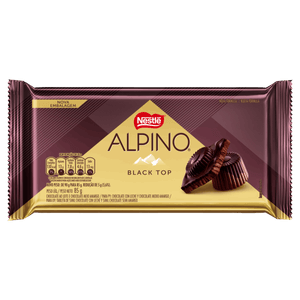 Chocolate ao Leite e Meio Amargo Black Top Alpino Pacote 85g