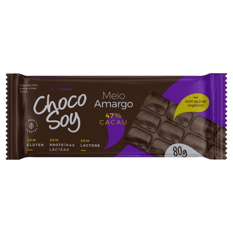 Chocolate-Meio-Amargo-47--Cacau-Zero-Lactose-Choco-Soy-Pacote-80g