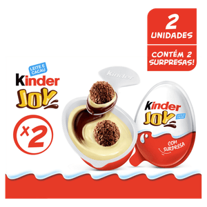 Pack Chocolate Recheio Creme de Cacau e Leite Kinder Joy Caixa 40g 2 Unidades