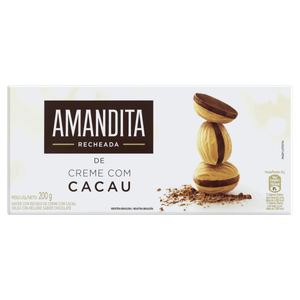 Wafer Recheio Creme com Cacau Amandita Caixa 200g