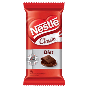 Chocolate ao Leite Diet Nestlé Classic Pacote 25g