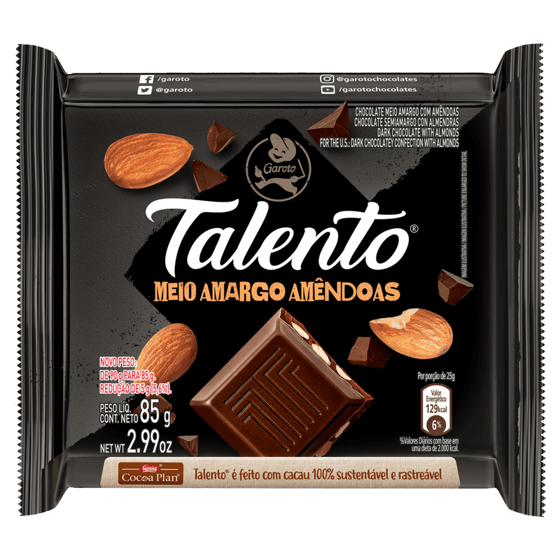 Chocolate-Meio-Amargo-com-Amendoas-Garoto-Talento-Pacote-85g