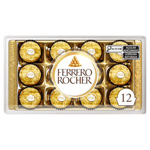 Bombom Ferrero Rocher Bandeja 150g 12 Unidades