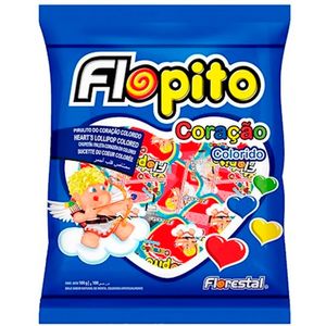 Pirulito Florestal Coração Colorido Pacote 120g