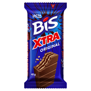 Wafer Recheio e Cobertura Chocolate Lacta Bis Xtra Pacote 45g