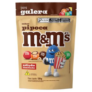 Confeito de Chocolate ao Leite Pipoca M&M's Pouch 120g