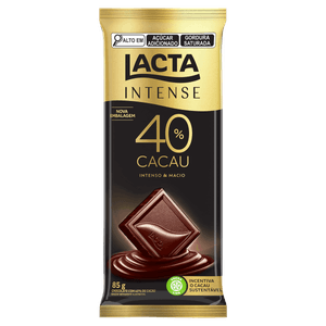 Chocolate 40% Cacau Original Lacta Intense Pacote 85g