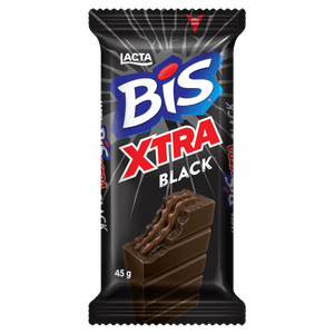 Wafer Recheio e Cobertura Chocolate Lacta Bis Black Xtra Pacote 45g