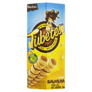 Rolinhos de Wafer Baunilha Barion Tubetes Caixa 25g