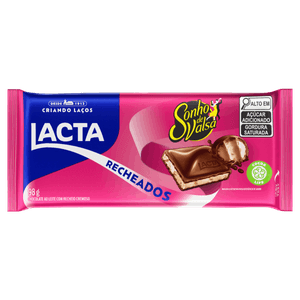 Chocolate ao Leite Recheio Sonho de Valsa Lacta Recheados Pacote 98g