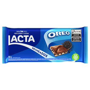 Chocolate ao Leite Recheio Oreo Lacta Pacote 90g