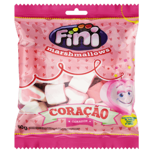 Marshmallow Morango e Nata Coração Fini Pacote 60g