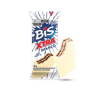 Wafer Cobertura Chocolate Branco Lacta Bis Xtra Pacote 45g