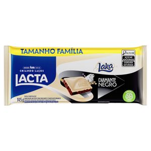 Chocolate ao Leite e Branco Lacta Laka + Diamante Negro Pacote 145g Tamanho Família